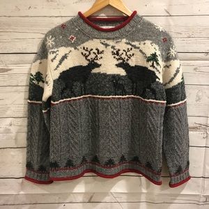 Jones New York Wool Christmas Sweater Petite 0P 2P